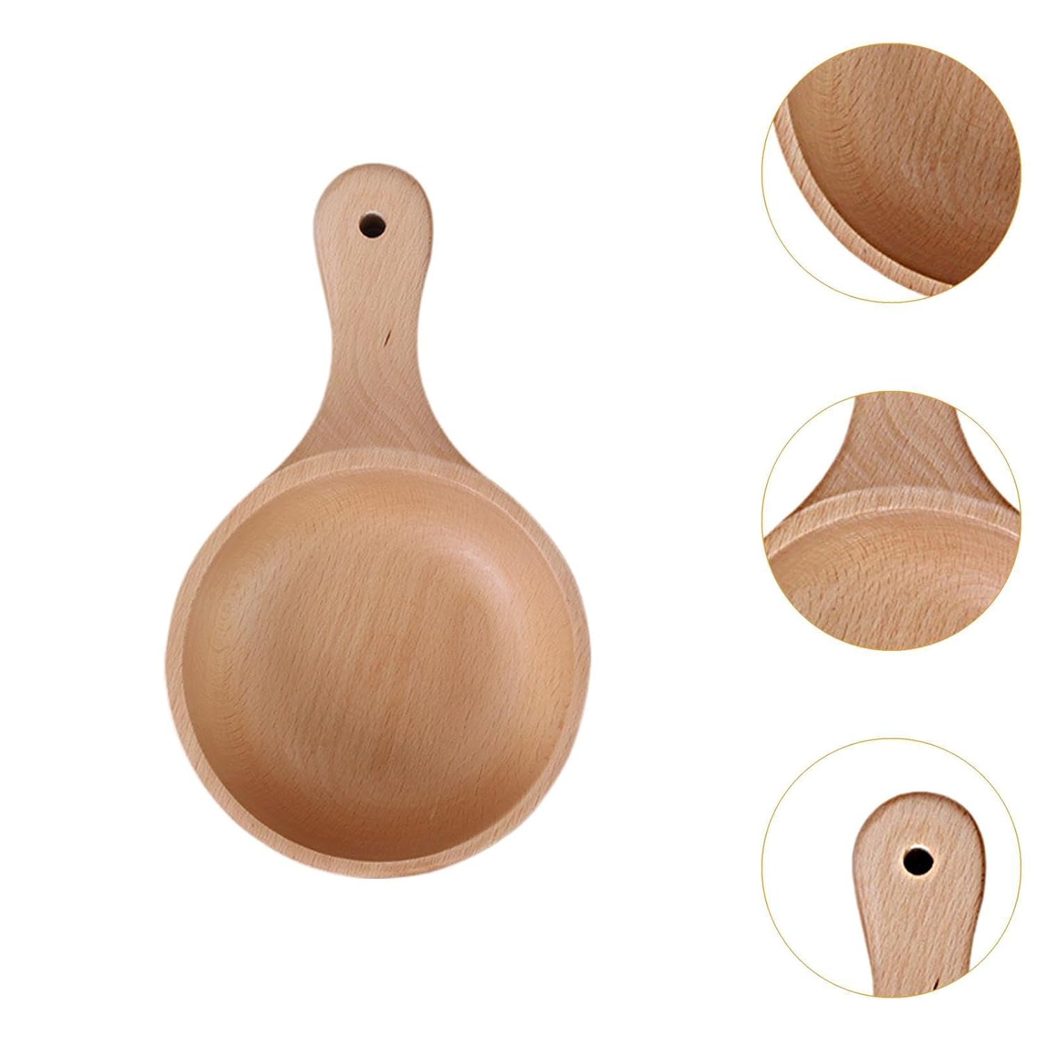 Bothyi Handcrafted Wooden Salad Bowl with Handle - Elegant Kitchen Essential
