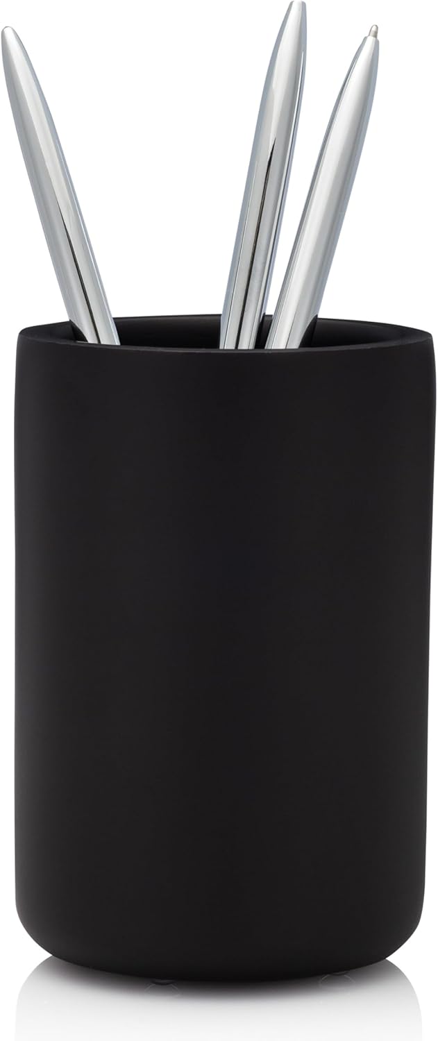 Essentra Matte Black Tumbler with Compact Holder