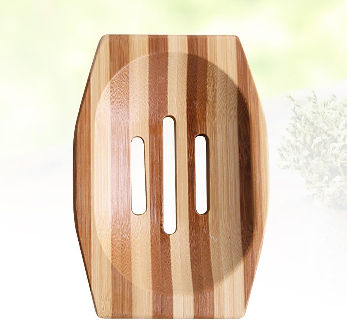 1pc Natural Bamboo Soap Holder Retro Design Compact Eco-Friendly for Bathroom Kitchen Use