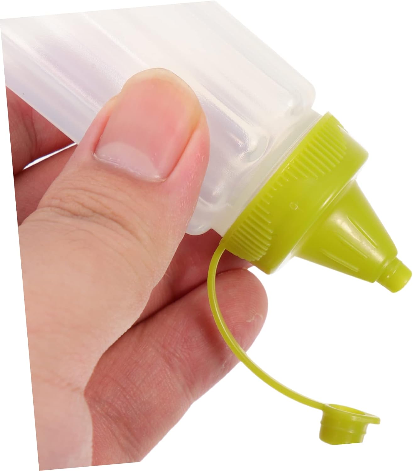 BRIGHTFUFU Square Condiment Lids Set with Squeeze Bottles for BBQ Salads Storage