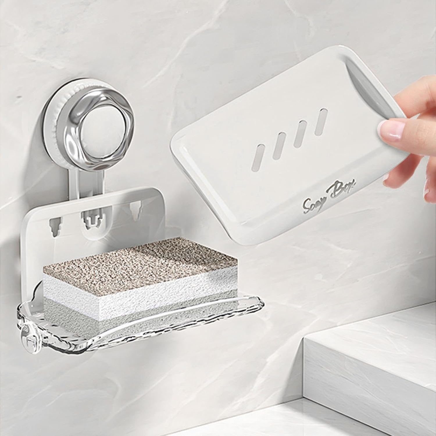 JTIYQ Suction Floor Soap Holder Sturdy Efficient