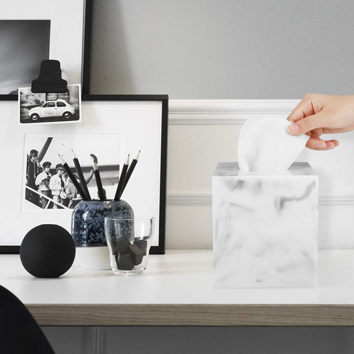 Luxspire Tissue Box Cover Holder Easy to Refill Durable Stylish