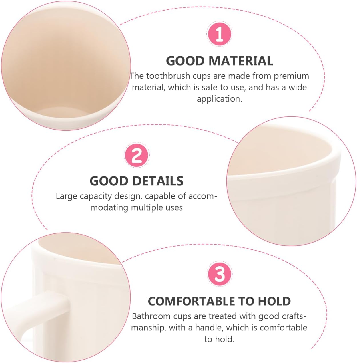 Durable Unbreakable Plastic Toothbrush Holder for Travel Bathroom Use White