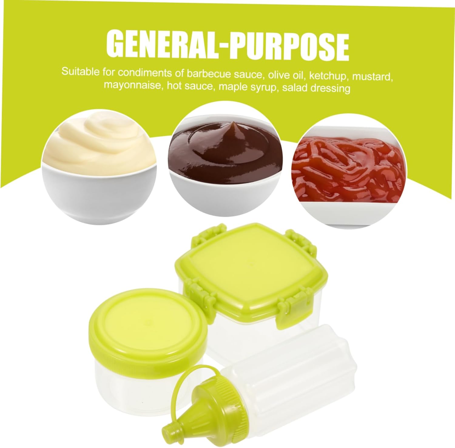 FELTECHELECTR 12-Piece Square Sauce Boxes Set Mustard Ketchup Squeeze Bottles for Condiments BBQ Accessories