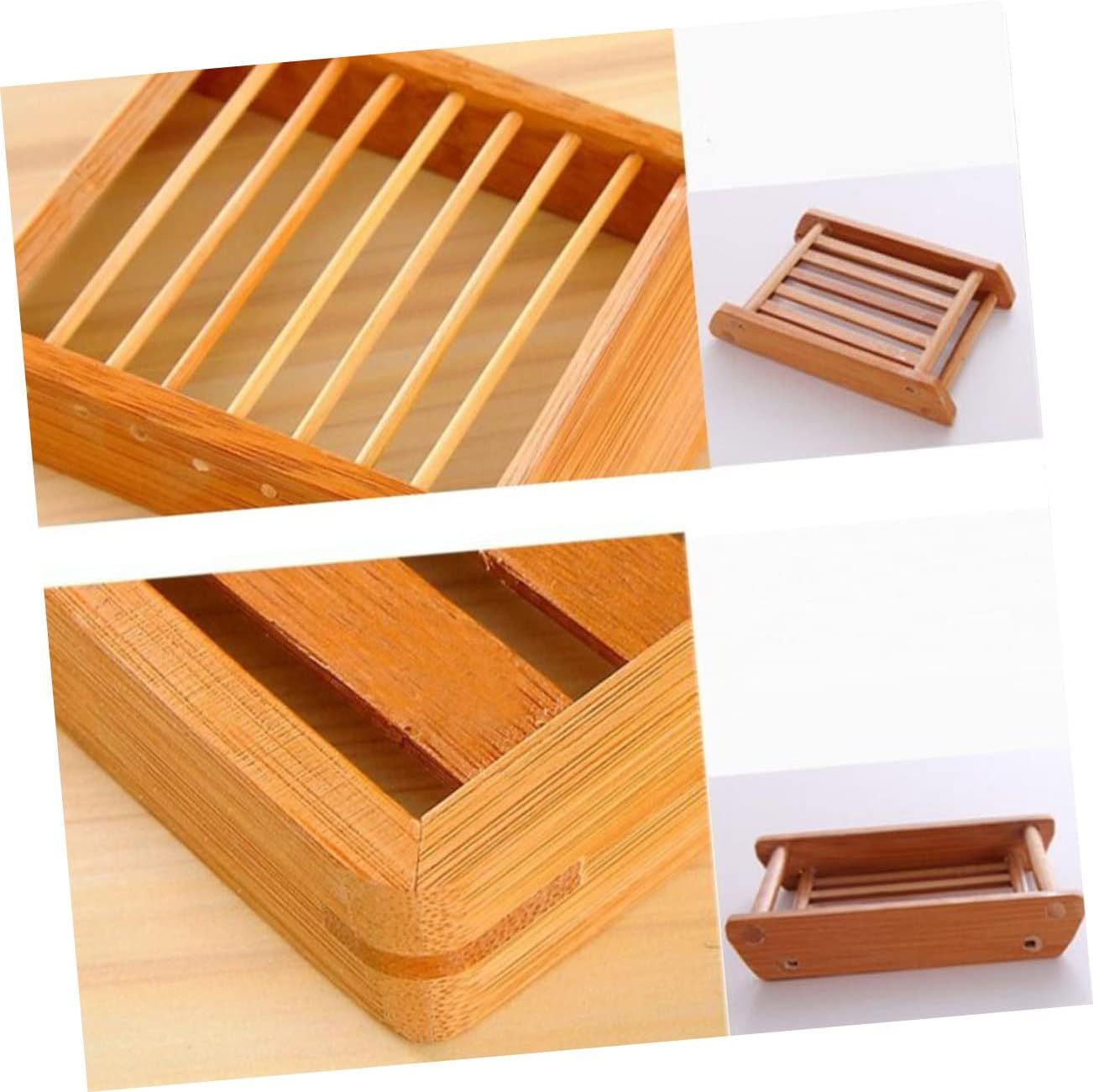 MAGICLULU 1Pc Creative Retro Wooden Soap Dish for Bath