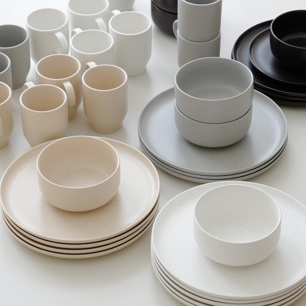 6-Piece Chip and Scratch-Resistant Dinner Plate Set in Oat Beige