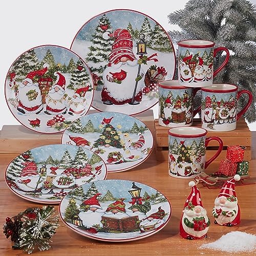 Certified Christmas Gnomes 11 Dinner Plates Set of 4