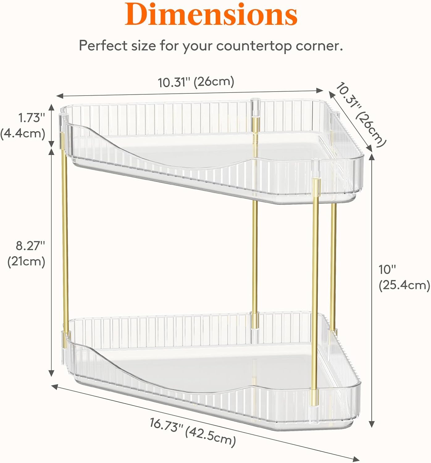 Lifewit 2-Tier Corner Bathroom Counter Organizer