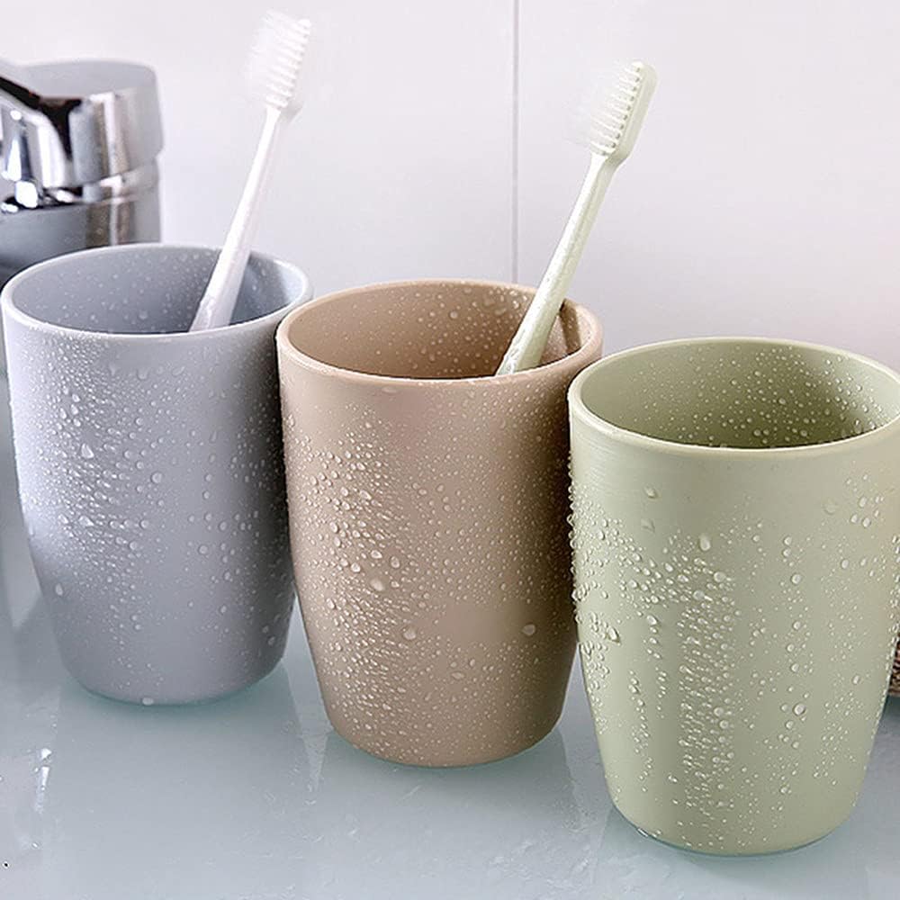 3-Piece Reusable Tumbler Toothbrush Holder Set Fashionable and Durable for Home and Travel