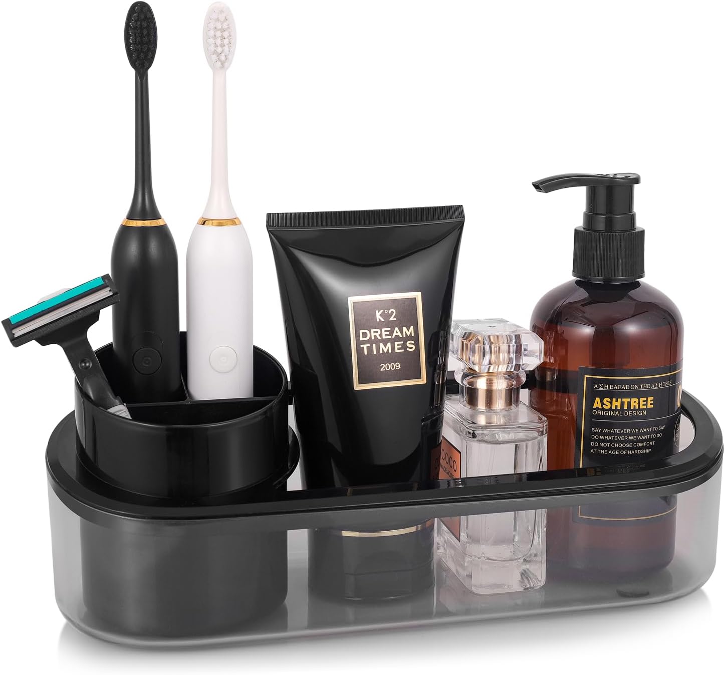 Ayswupt Detachable 5-in-1 Bathroom Toothbrush Holder Organizer
