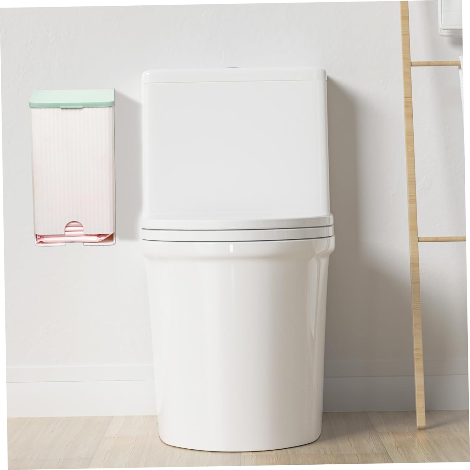 Space-Saving Wall-Mountedsanitary Pads and Toilet Paper Organizer
