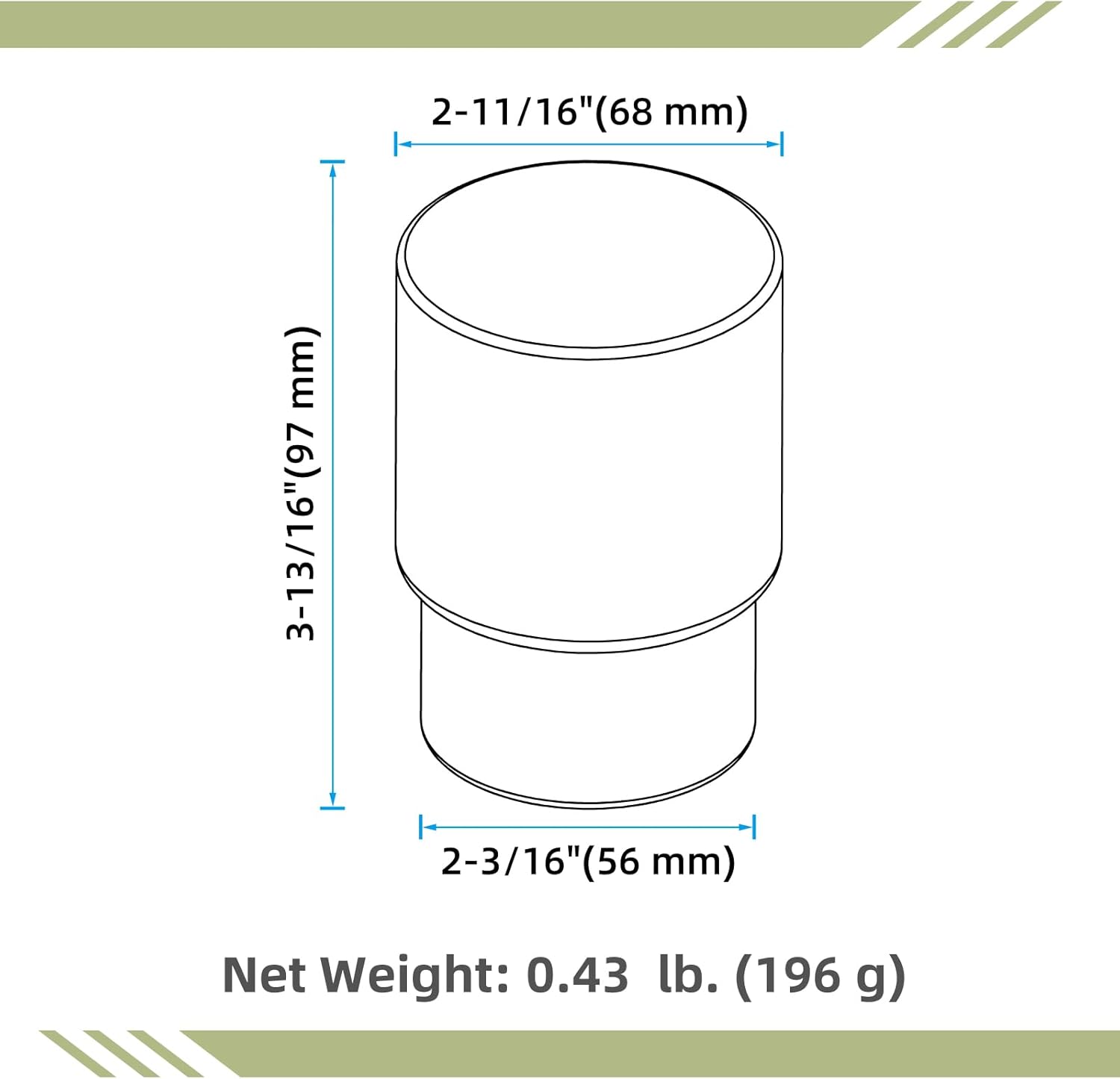 Aomasi Frosted Tumbler Glass for Toothbrush Holder