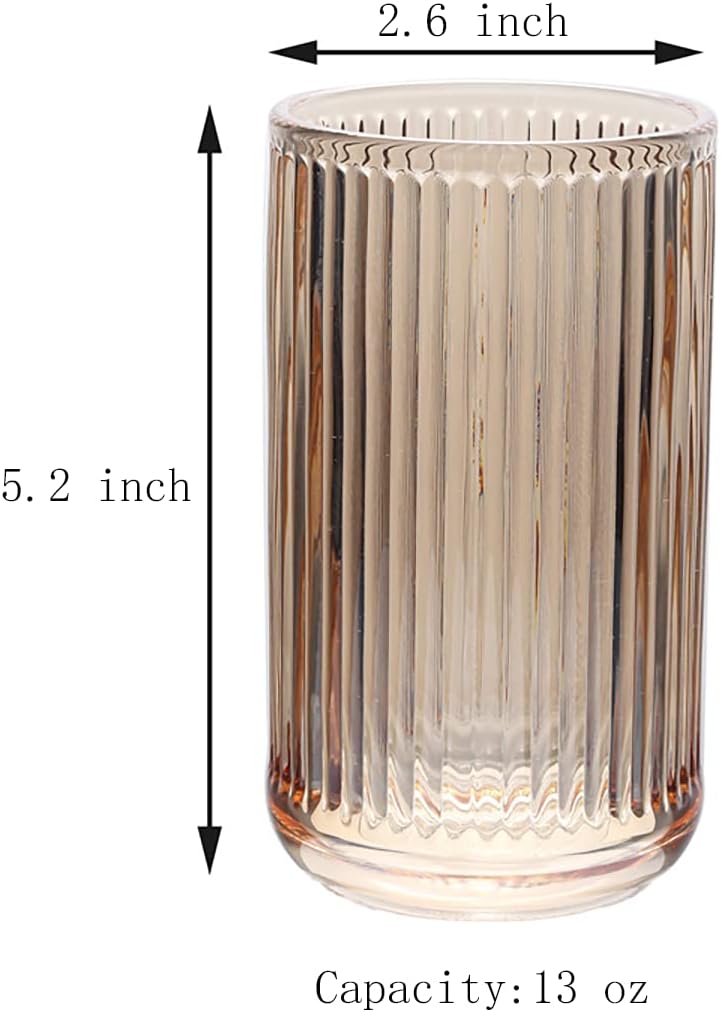 Gaolinci 2-Piece Glass Tumbler Toothbrush Holder