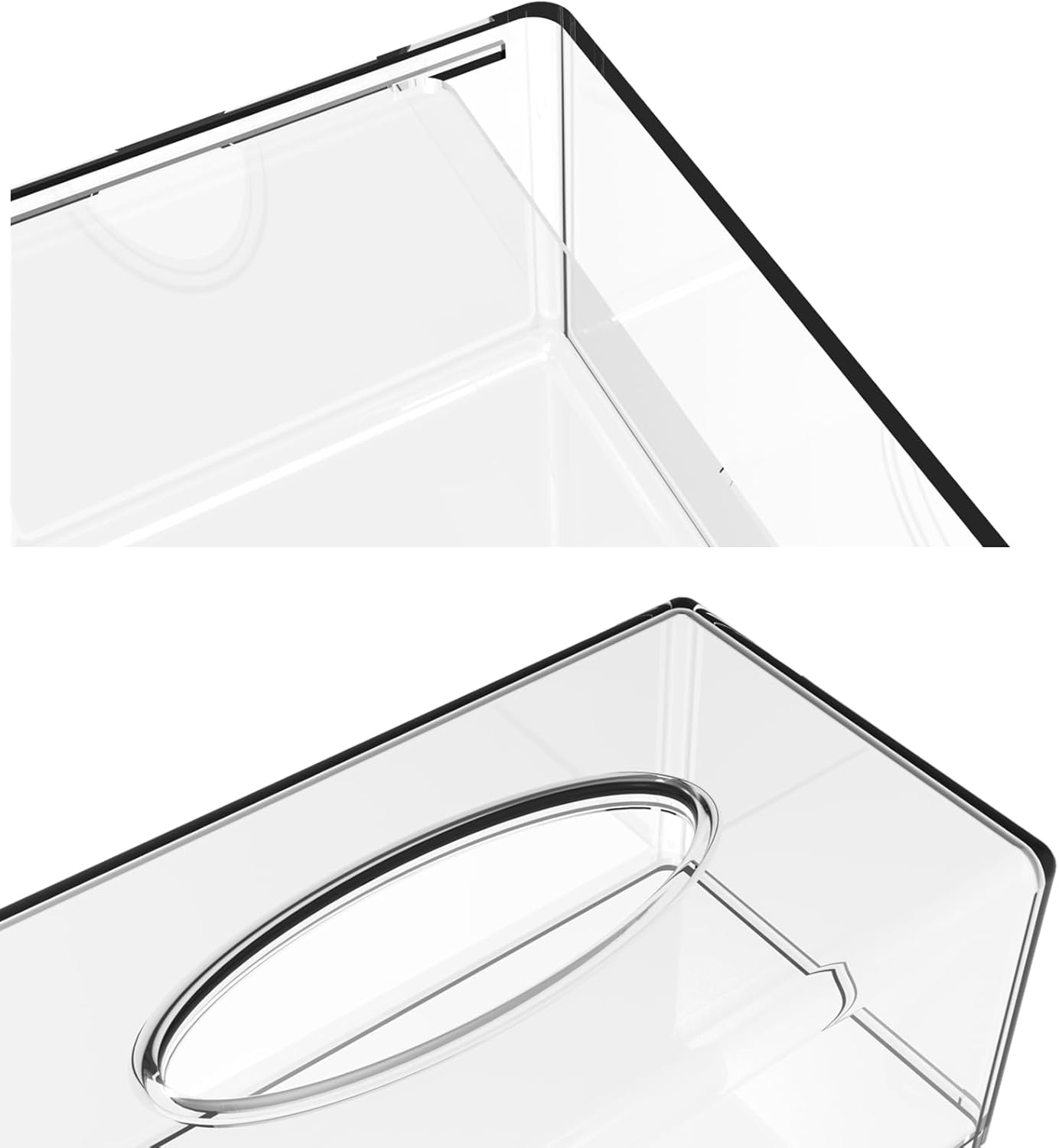 Clear 2-Pack Tissue Dispenser Boxes