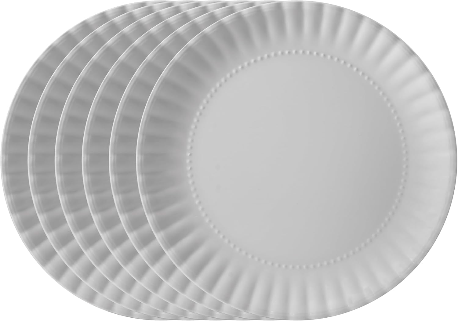 Melamine Dinner Plates Set of 6 105-inch Gray