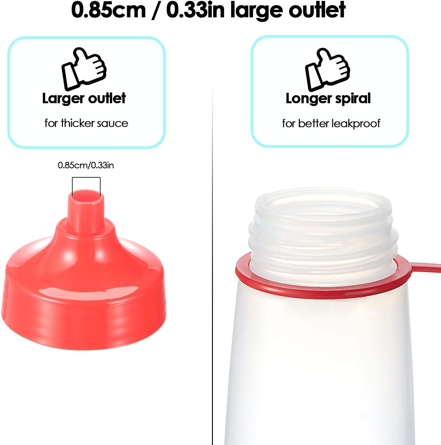 Ondiomn Condiment Squeeze Bottles