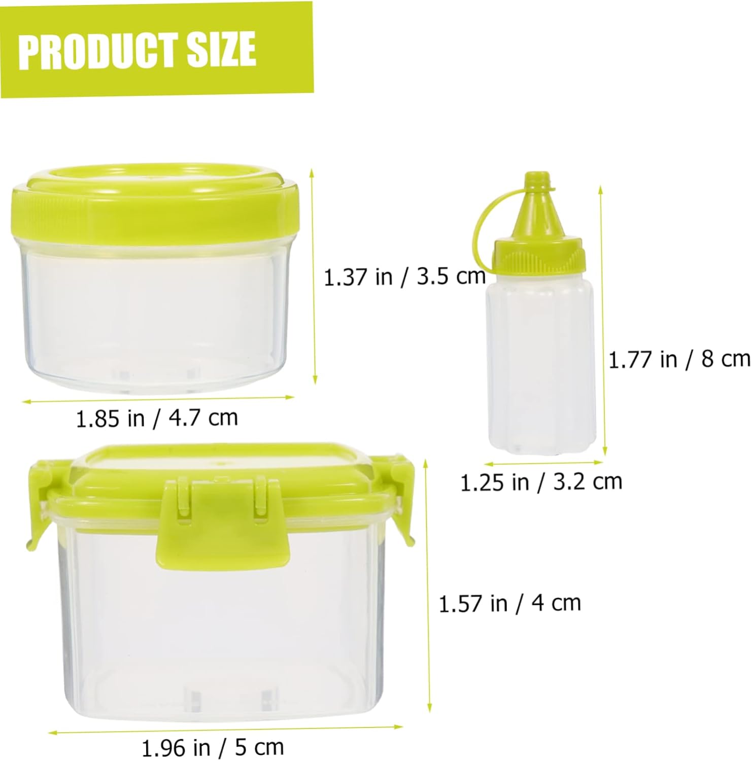 Square Storage Set for Condiment Squeeze Bottles