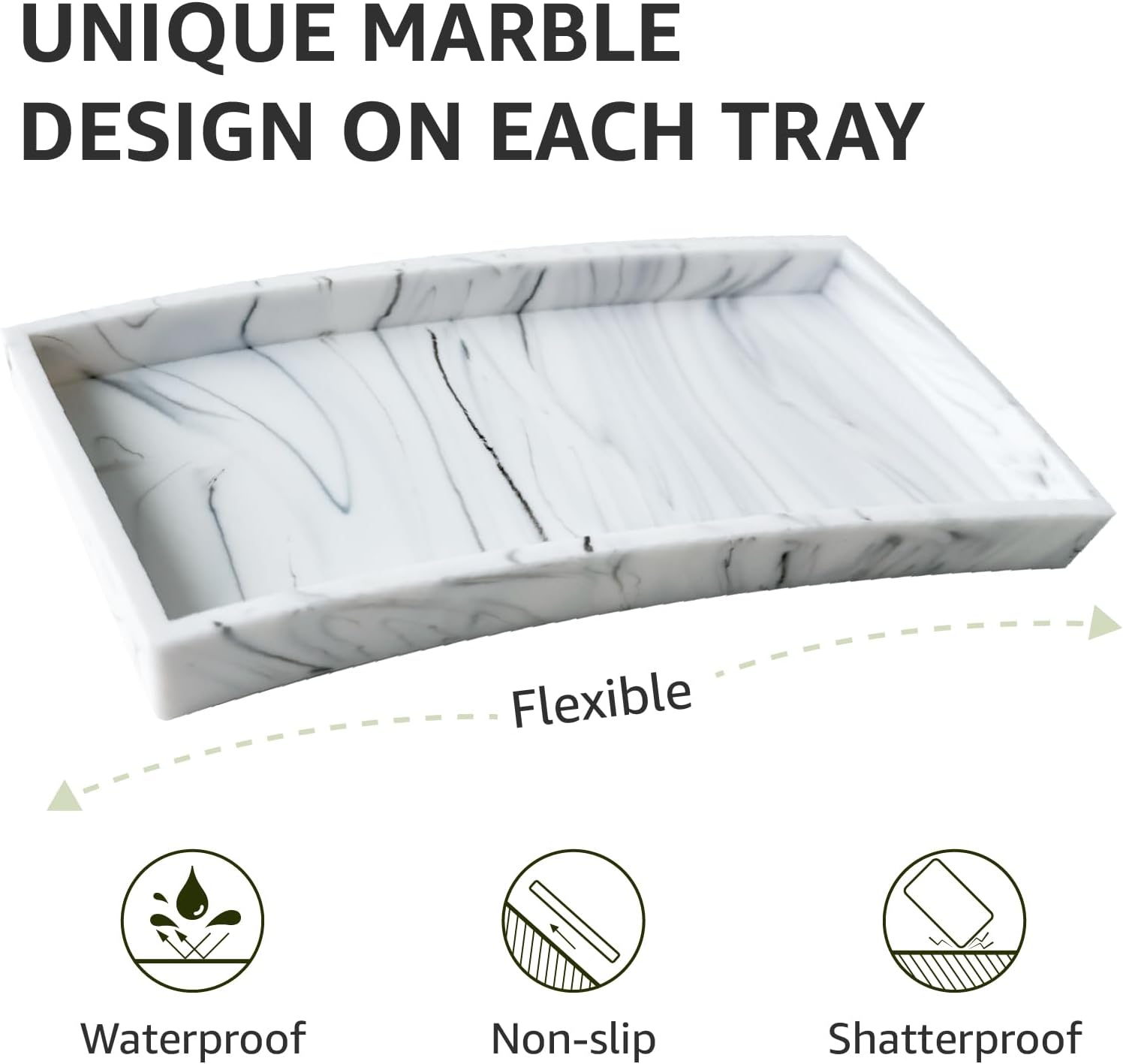 Lejourenor Marble Vanity Tray - 79 Rectangular Organizer