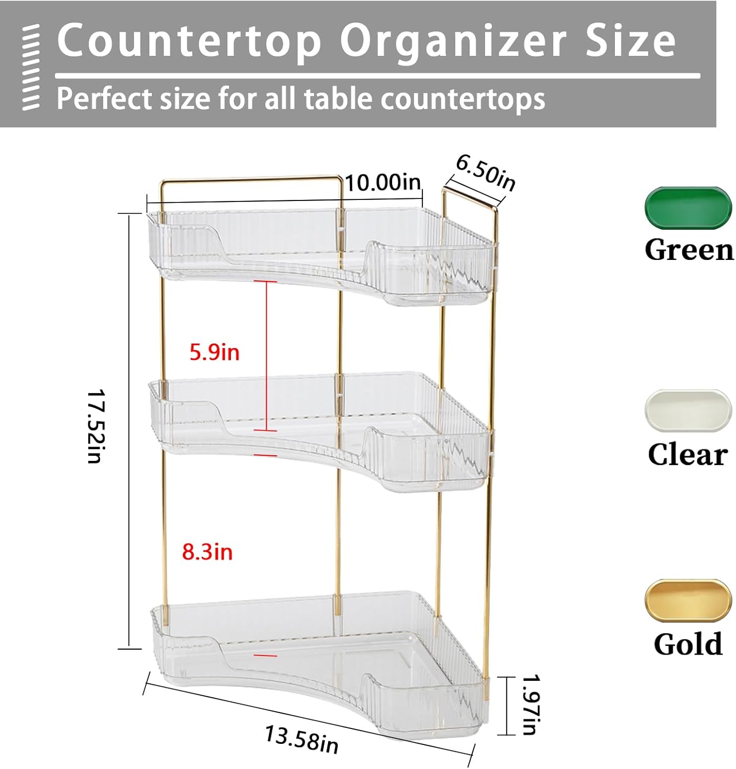 Luxury 3-Tier Bathroom Organizer