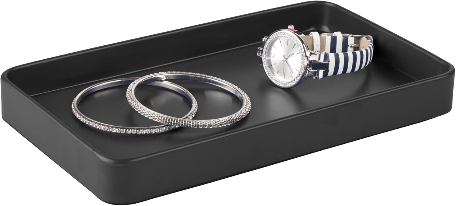 Sturdy Matte Black Vanity Organizer