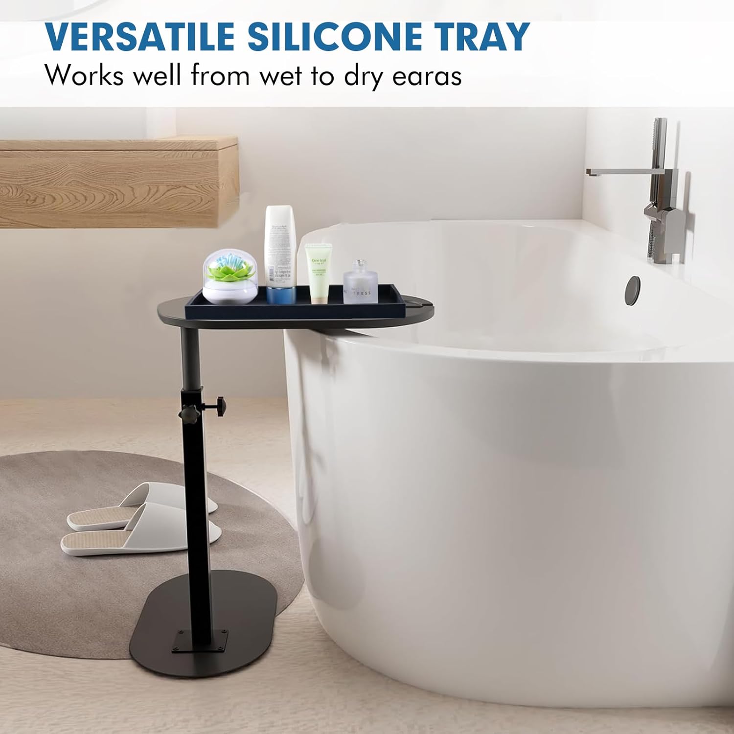 Silicone Vanity Tray with Soap Dish Set - 157 Silicone Tray for Bathroom Kitchen Counter Organizer