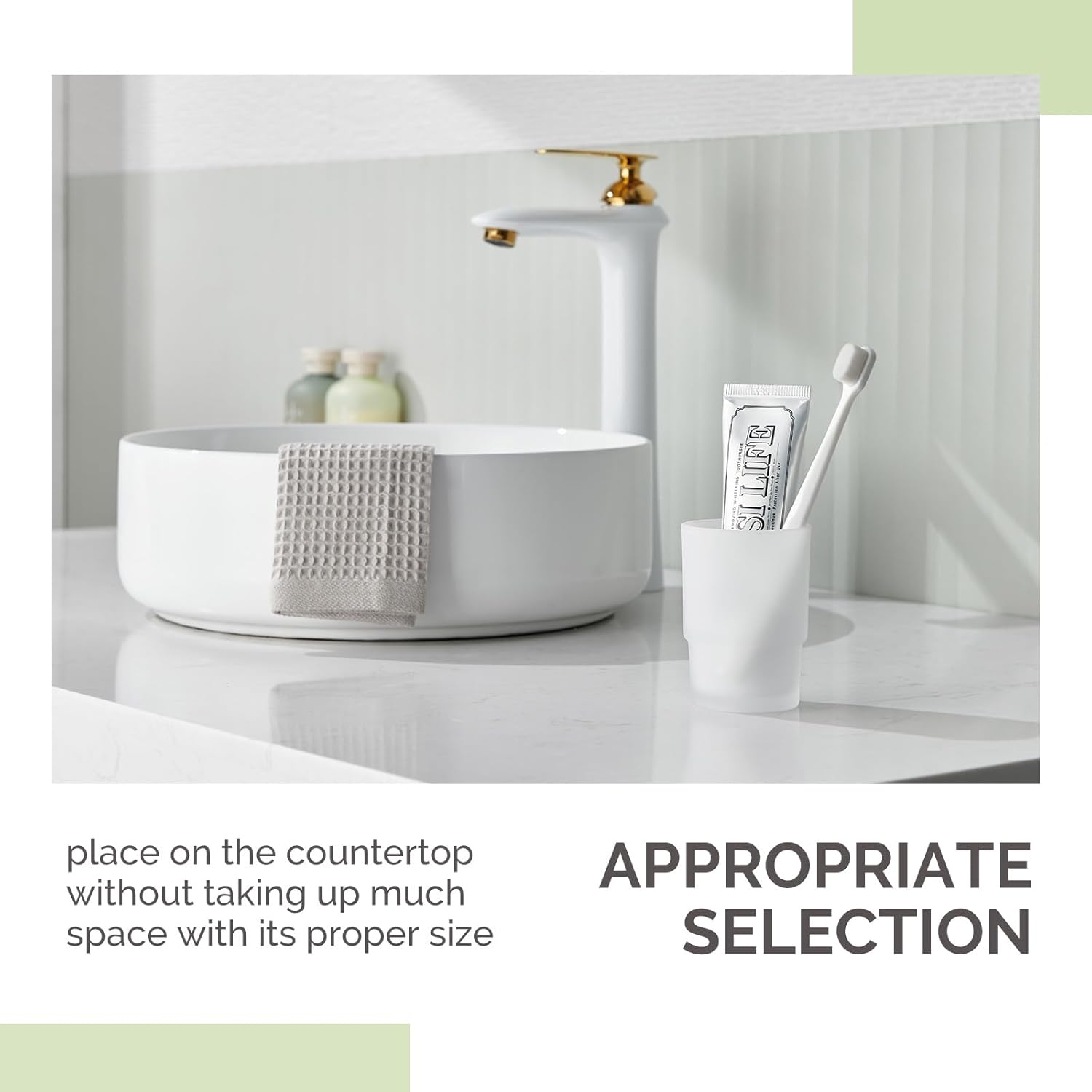 Angle Simple Frosted Glass Tumbler for Toothbrush Toothpaste