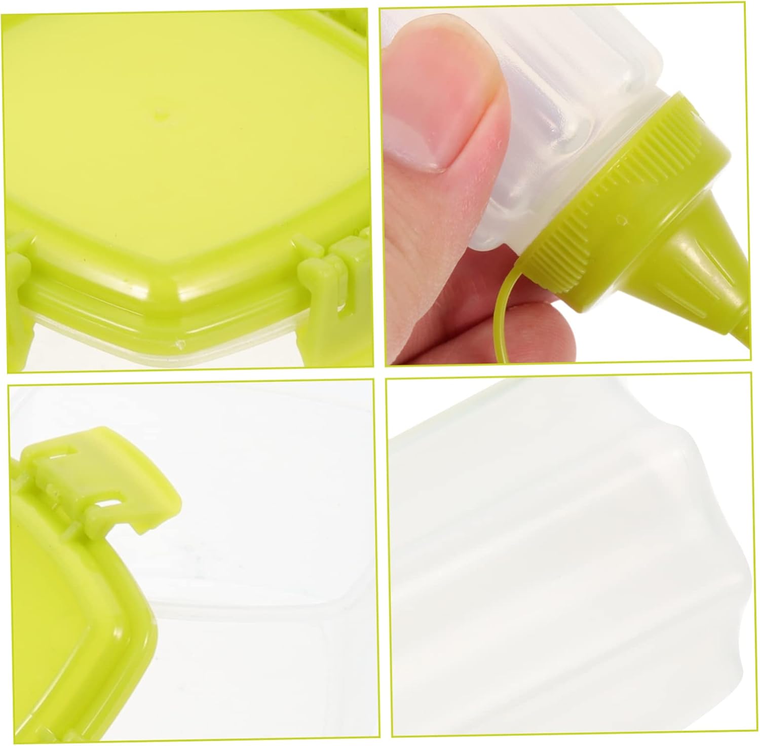 Barbecue Spice Box 1 Set Square Condiment Squeeze Bottles for Mustard Ketchup More
