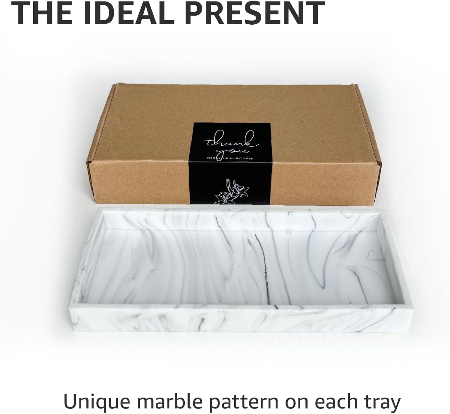 Lejourenor Marble Vanity Tray - 79 Rectangular Organizer