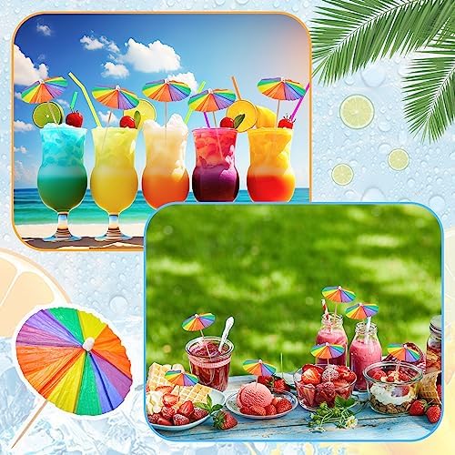 150 Multicolored Drink Umbrellas in v Got to See This Rainbow Party Accessories