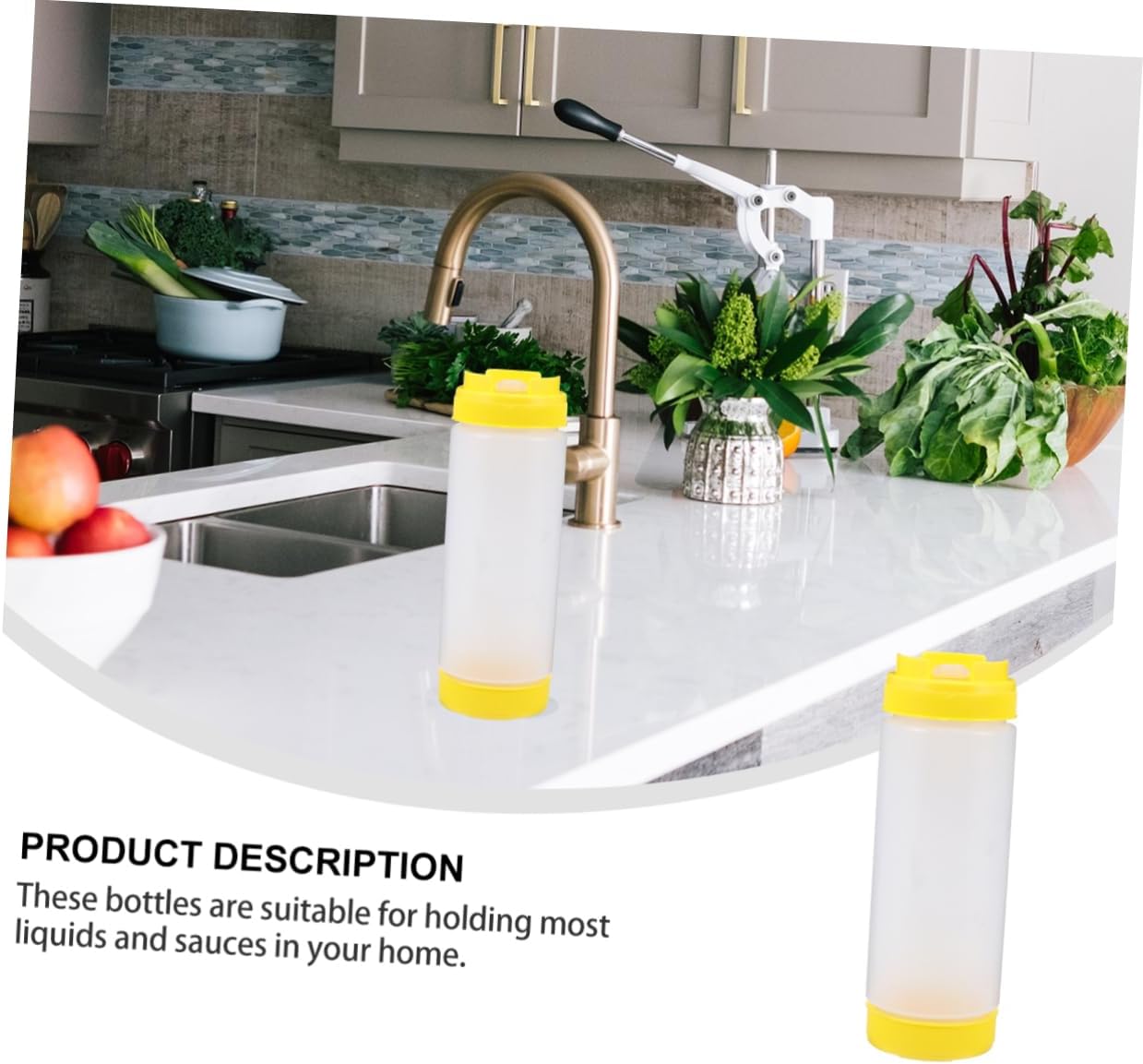 Double-Headed Squeeze Condiment Bottle for Easy Storage Use