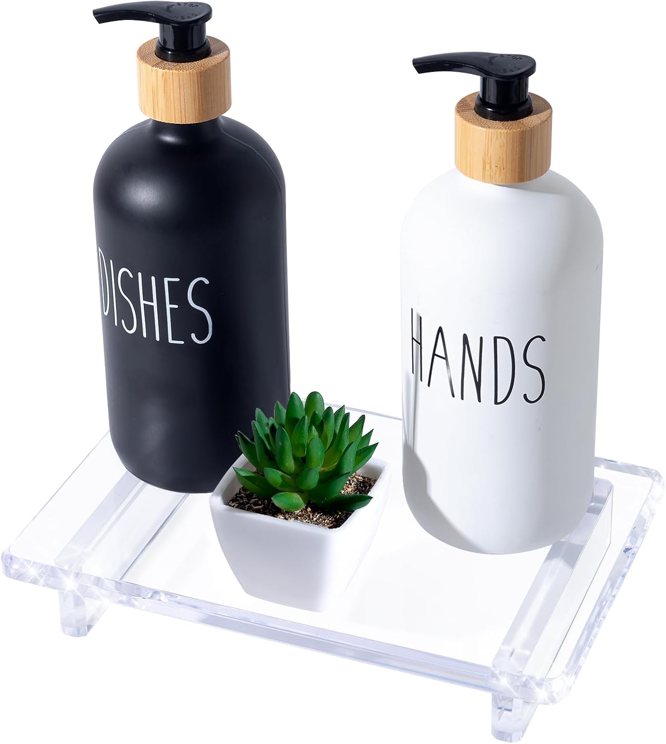 Sturdy Acrylic Bathroom Counter Organizer Durable Sink Organizer for Kitchen Bathroom Space-Efficient Aesthetic Design