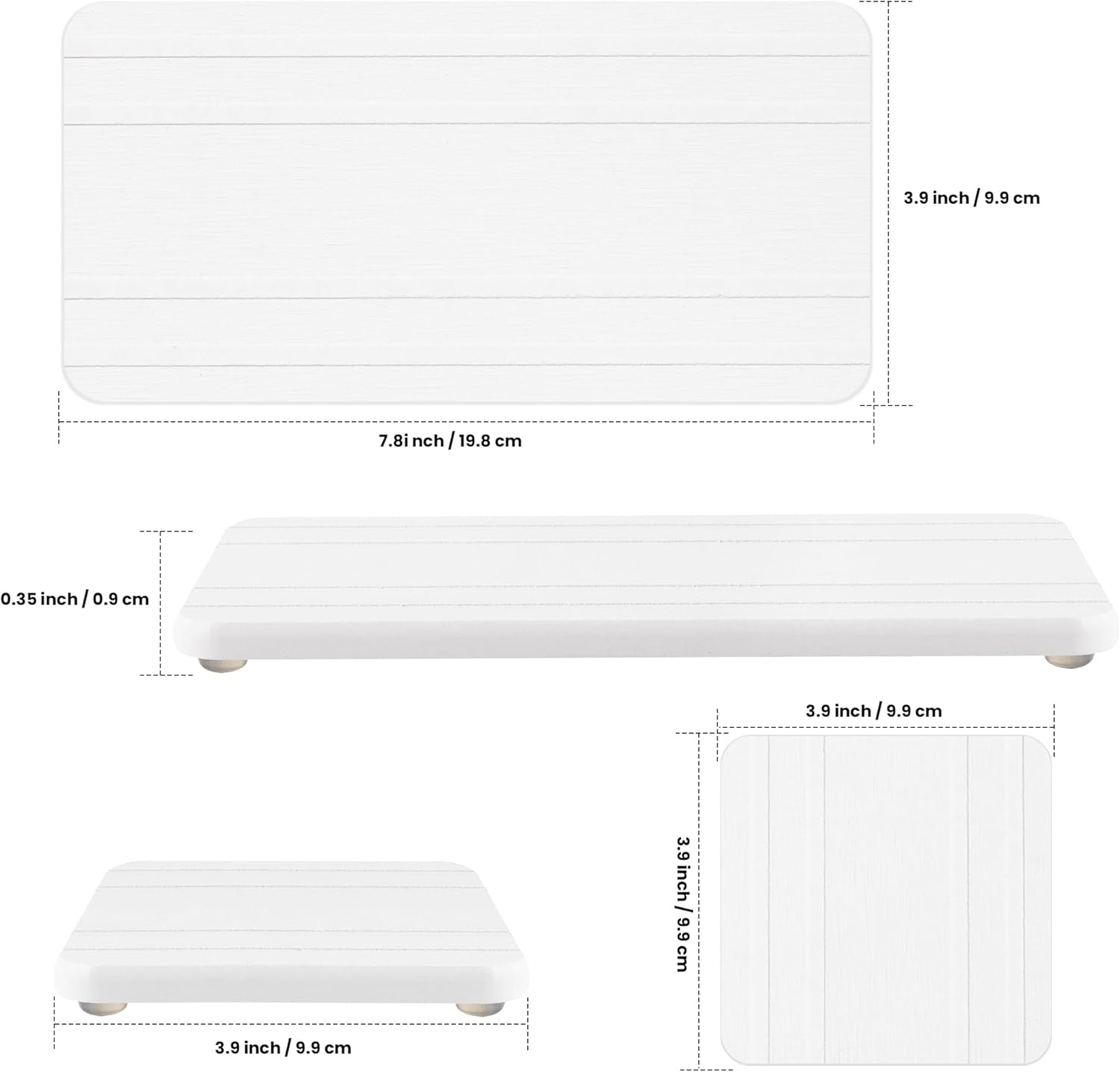 Fast Drying Diatomite Absorbent Kitchen Bathroom Tray