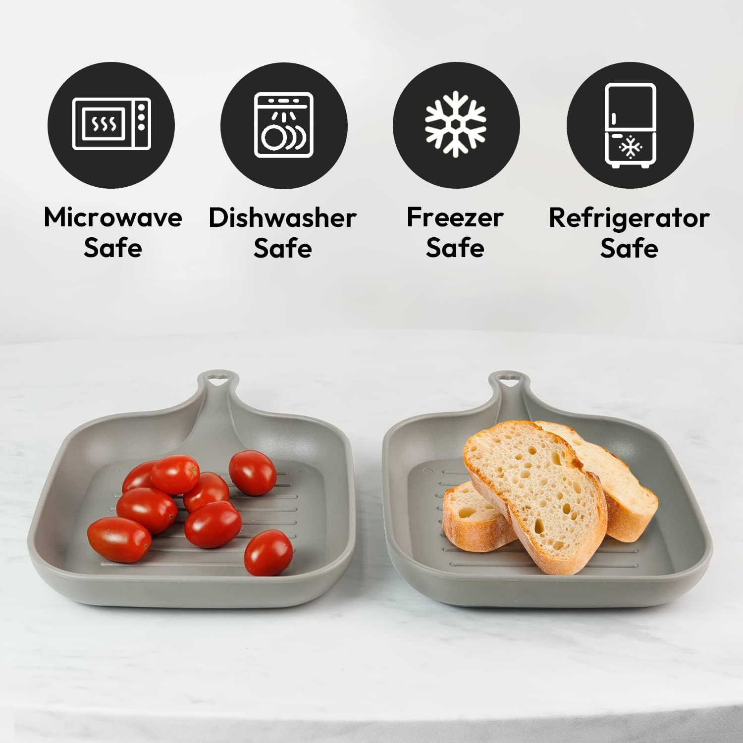 Carrotez 2-Pack Camping Plates with Handles