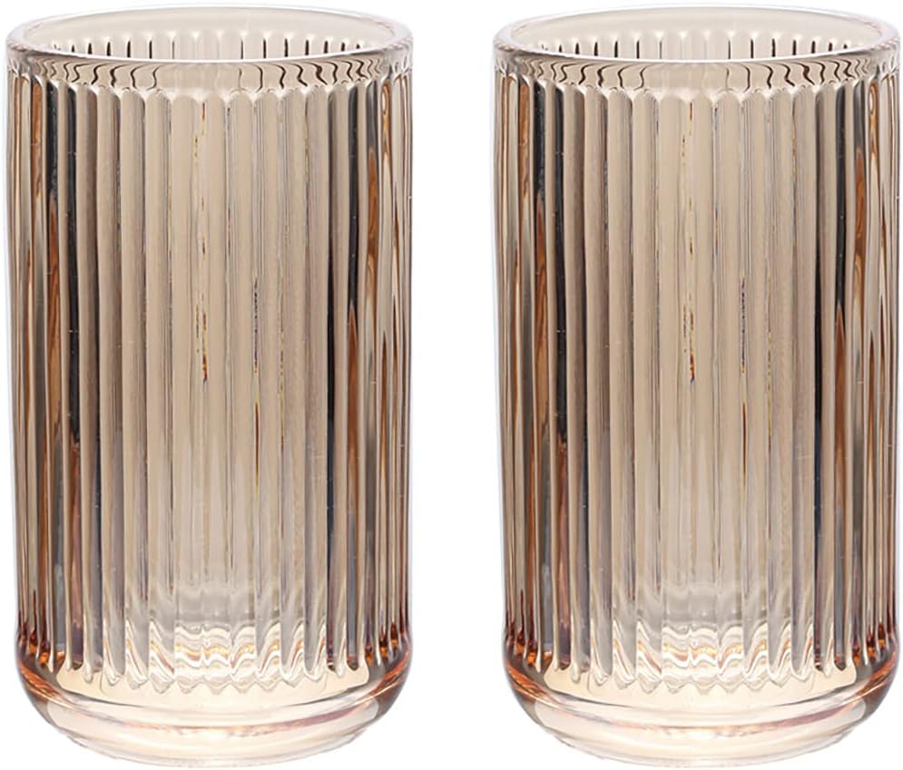 Gaolinci 2-Piece Glass Tumbler Toothbrush Holder