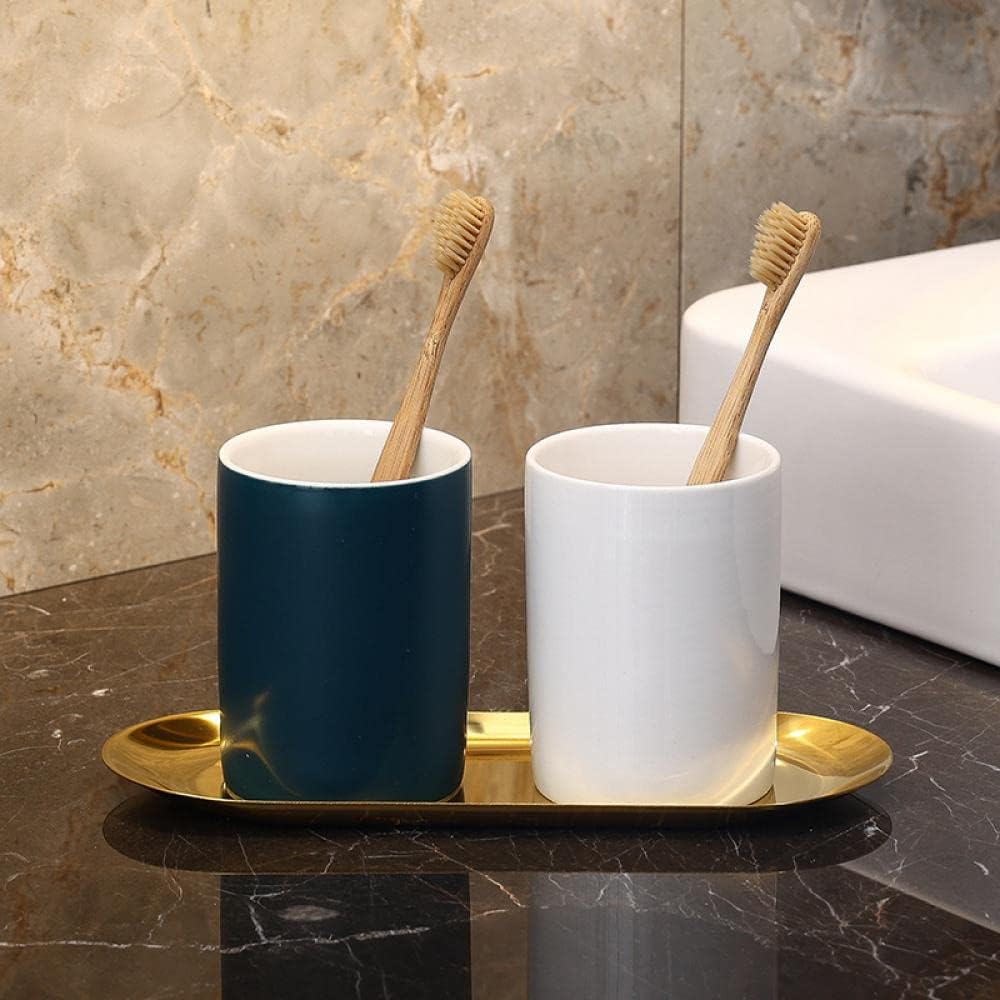 Double Serve 2-Piece Ceramics Toothbrush Holder