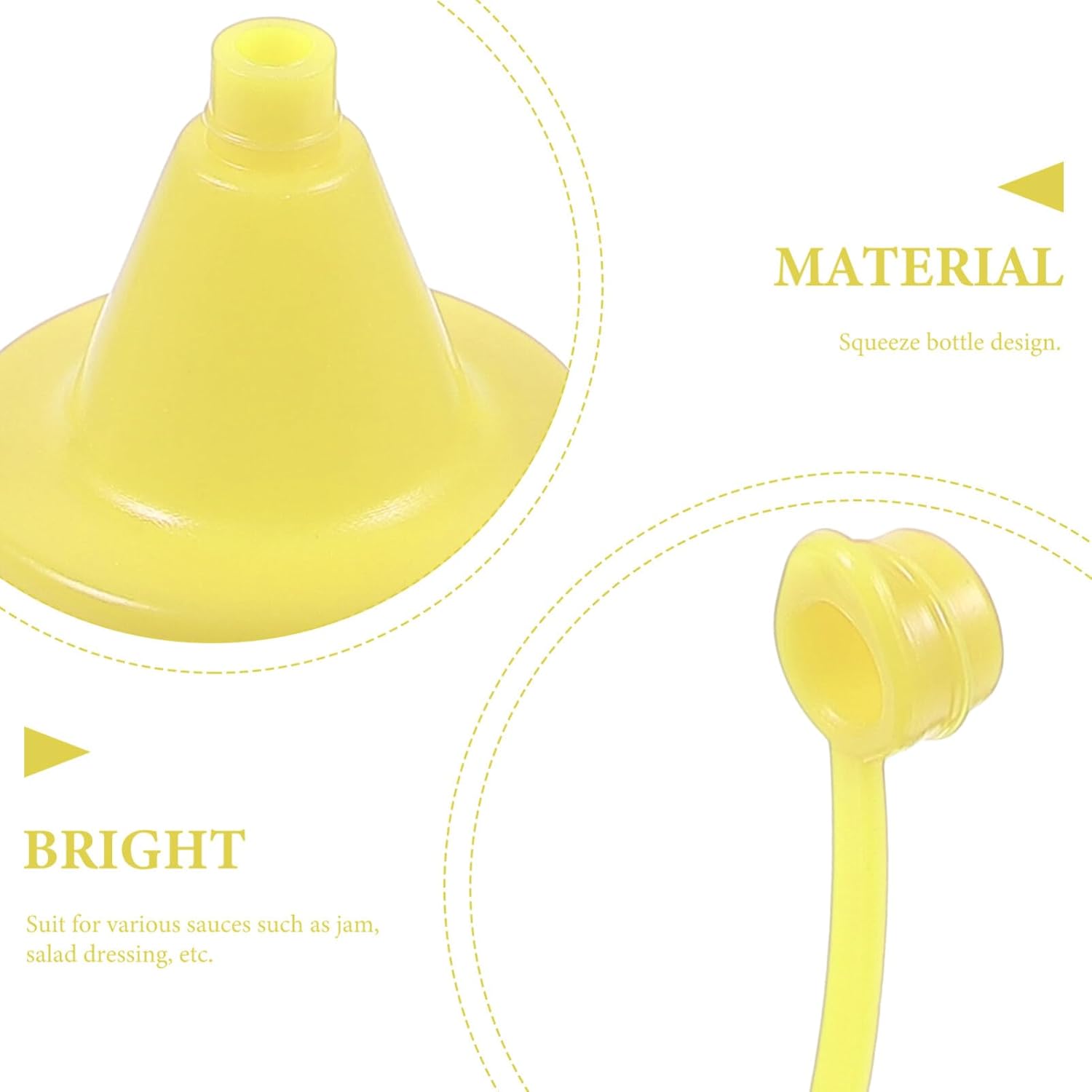 Yardwe 4pc Condiment Squeeze Bottles Set