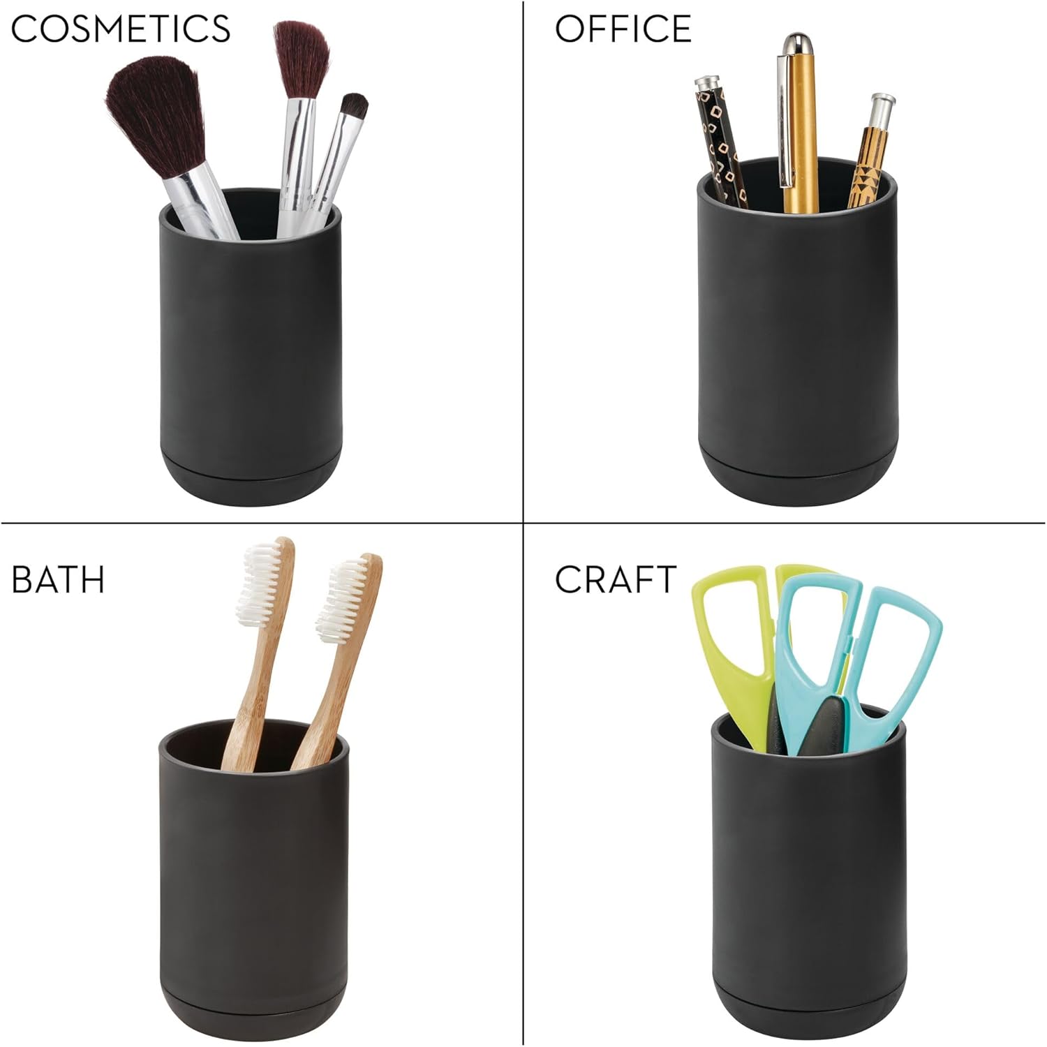 InterDesign iDesign Cade Soft Aqua Toothbrush Holder