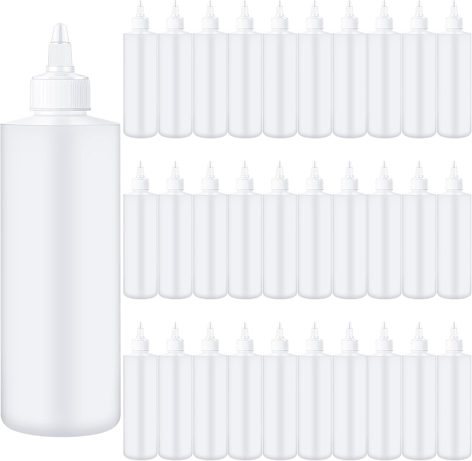 Irenare 30-Piece Plast Squeeze Bottles for Sauces