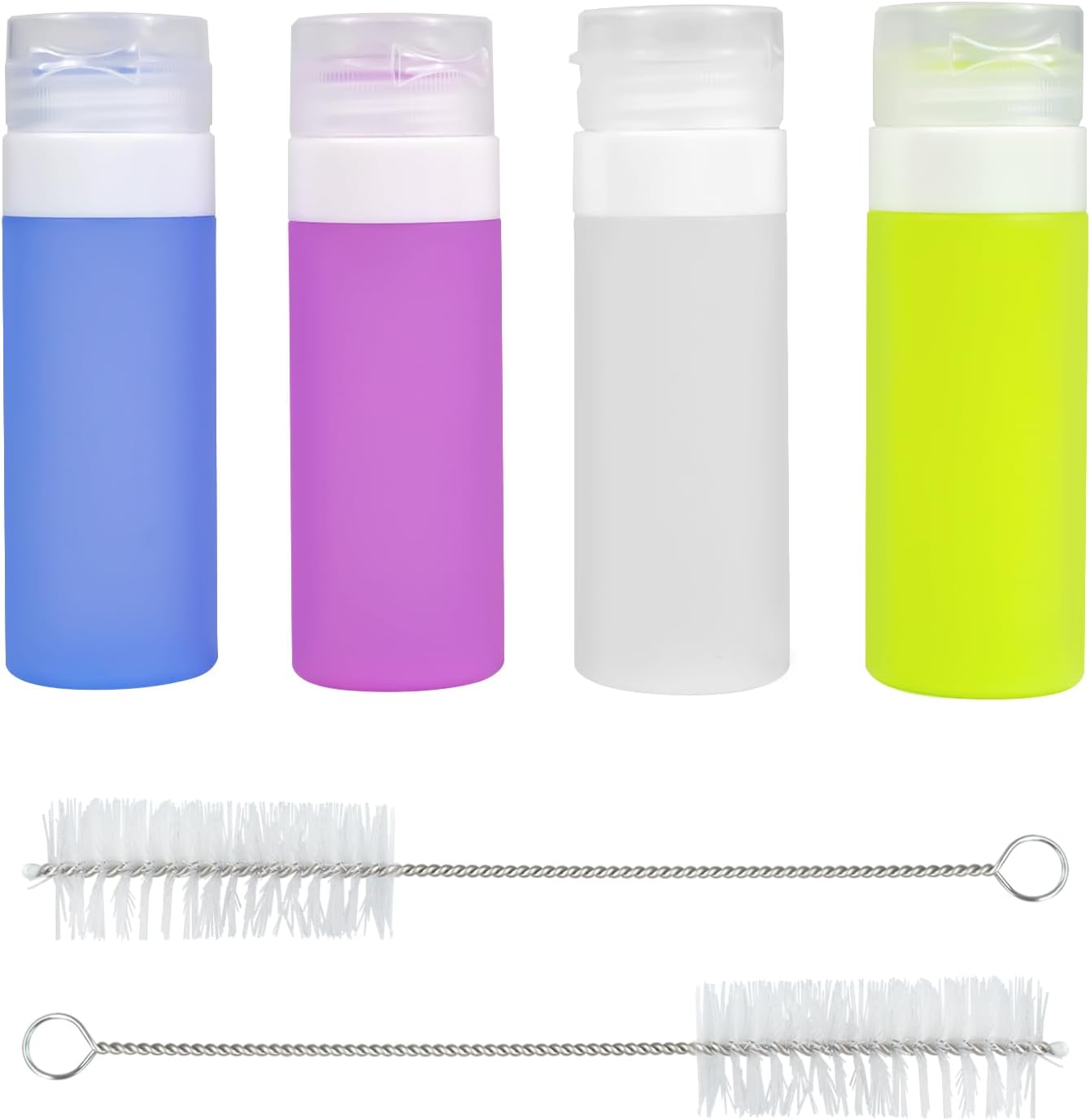 4-Piece Salad Dressing Containers with Travel Brushes