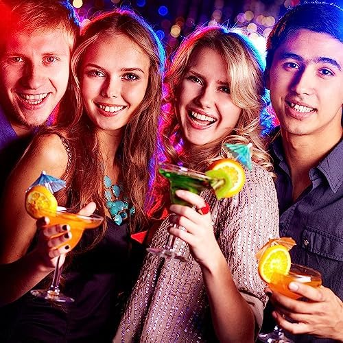 Haundry 50-Pack Cocktail Umbrella Picks - tropical drink picks for Luau Party