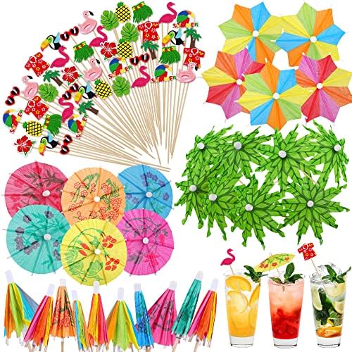 210-Piece tropical cocktail bamboo toothpick set for luau