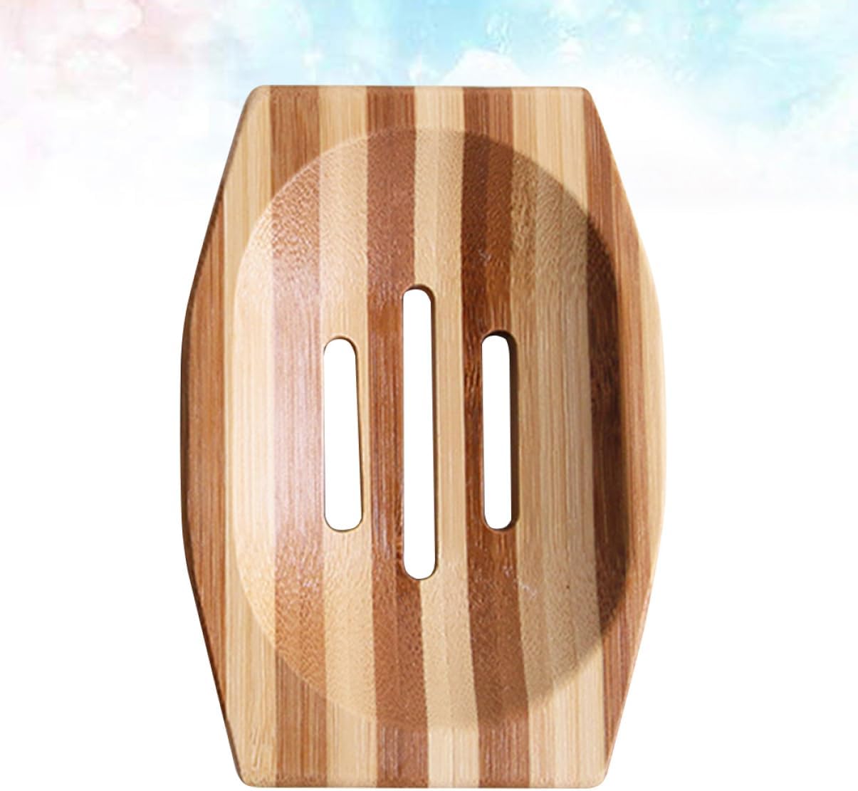 1pc Natural Bamboo Soap Holder Retro Design Compact Eco-Friendly for Bathroom Kitchen Use