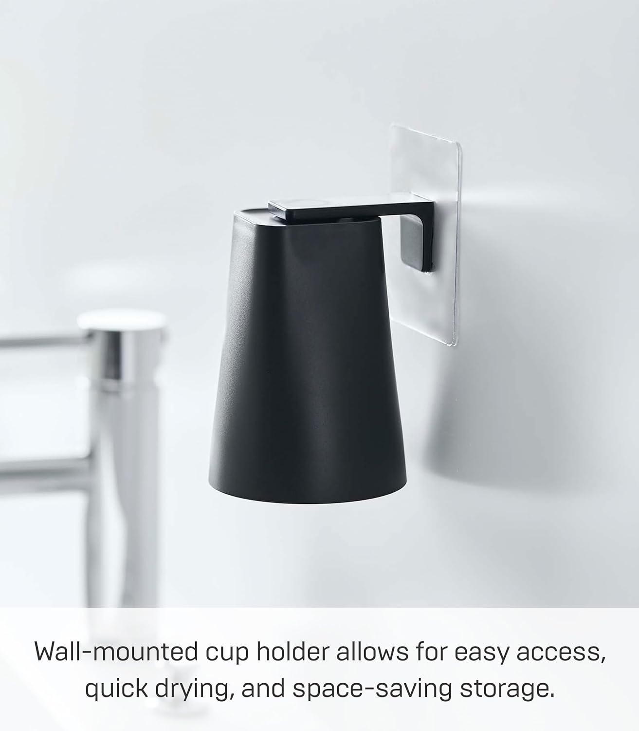 Space-Saving Wall-Mounted Magnetic Tumbler for Bathroom Kitchen Use