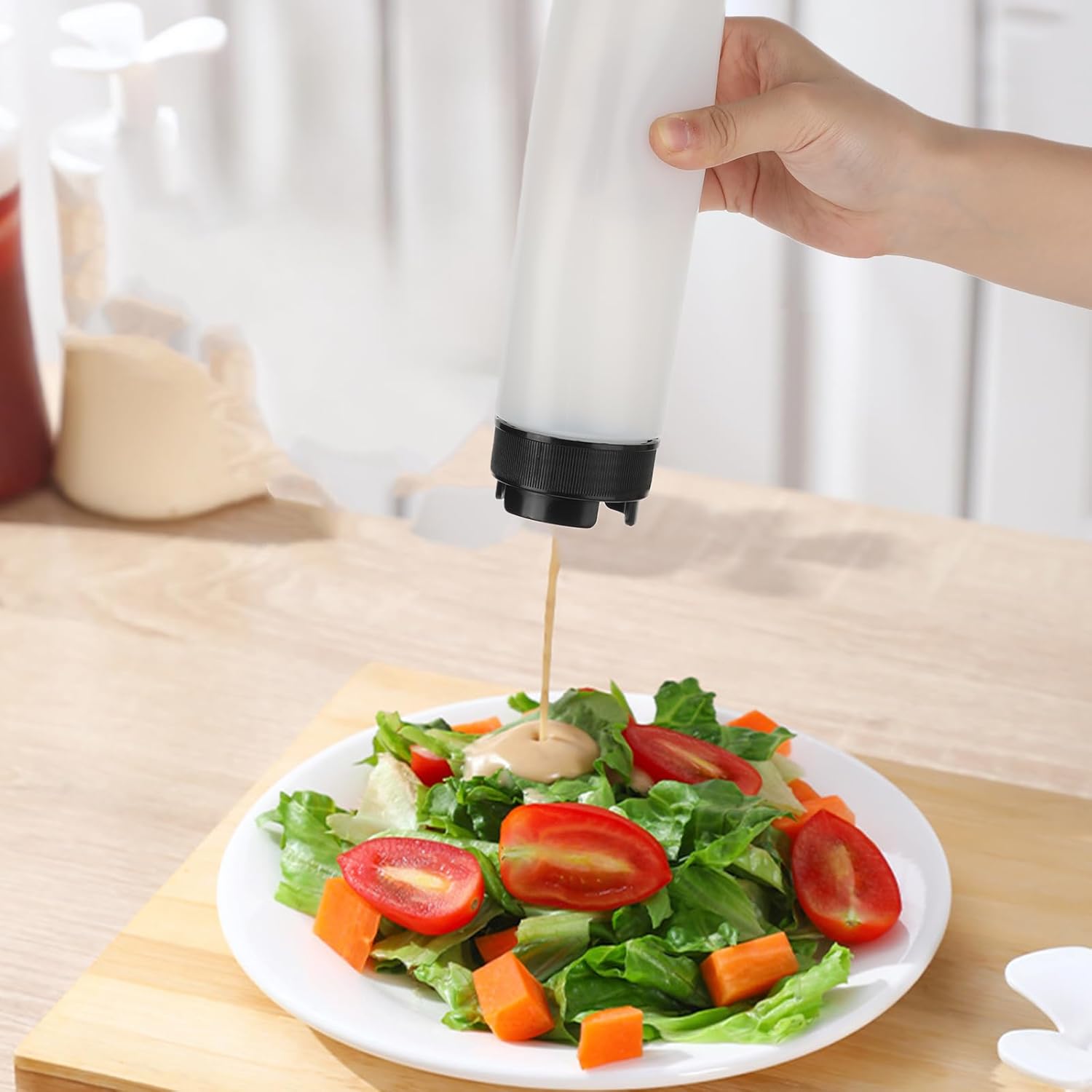 Simarro 3 Pcs Condiment Squeeze Bottles
