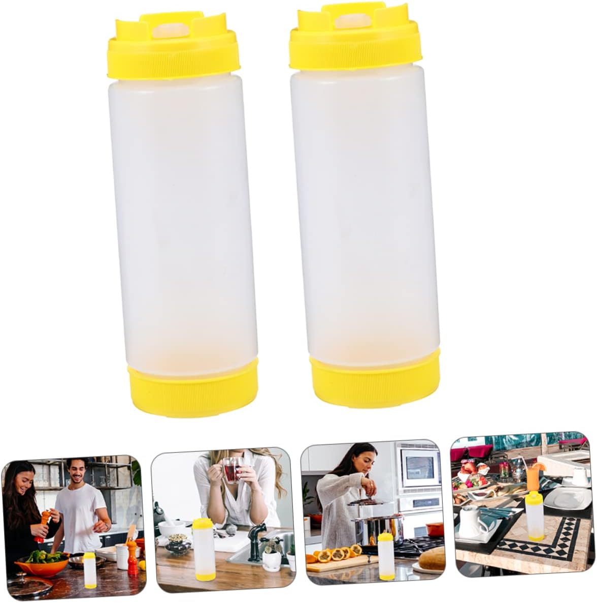 Luxshiny 2-Piece Double-Headed Squeeze Bottles Set