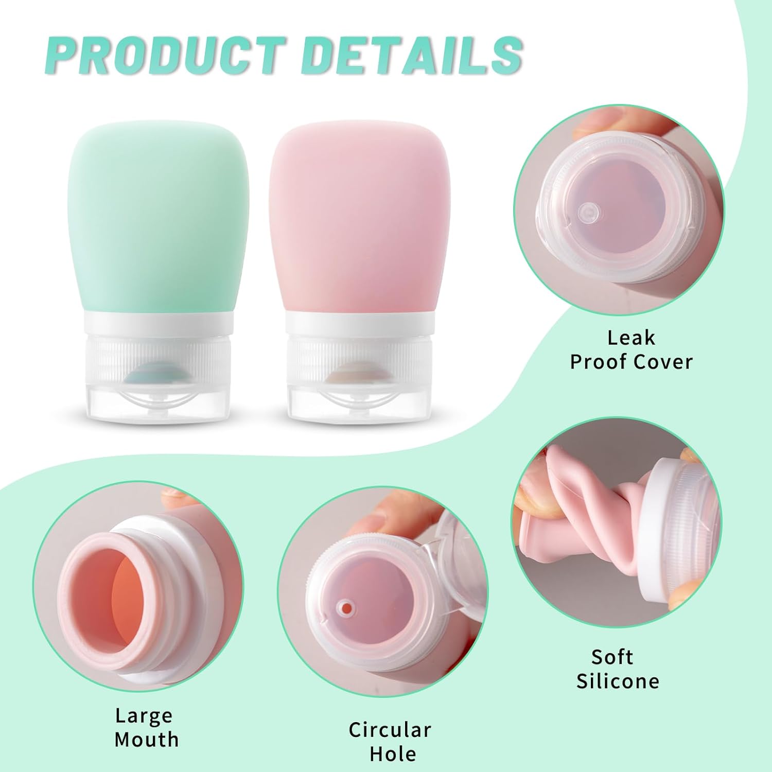 4-Piece Travel-friendly Squeeze Salad Dressing Set