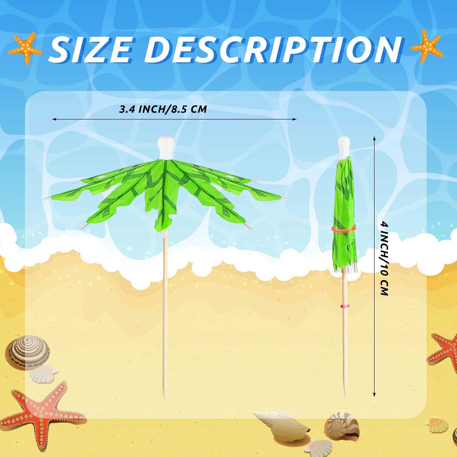 Tropical Sun Protection Eco-Friendly Cocktail Umbrellas