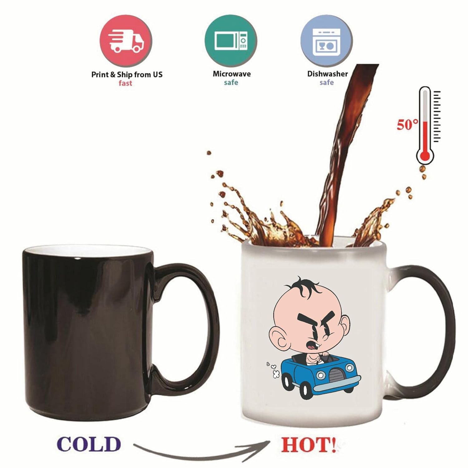 Angry Baby Car Mug with Surprise Toy for Kids