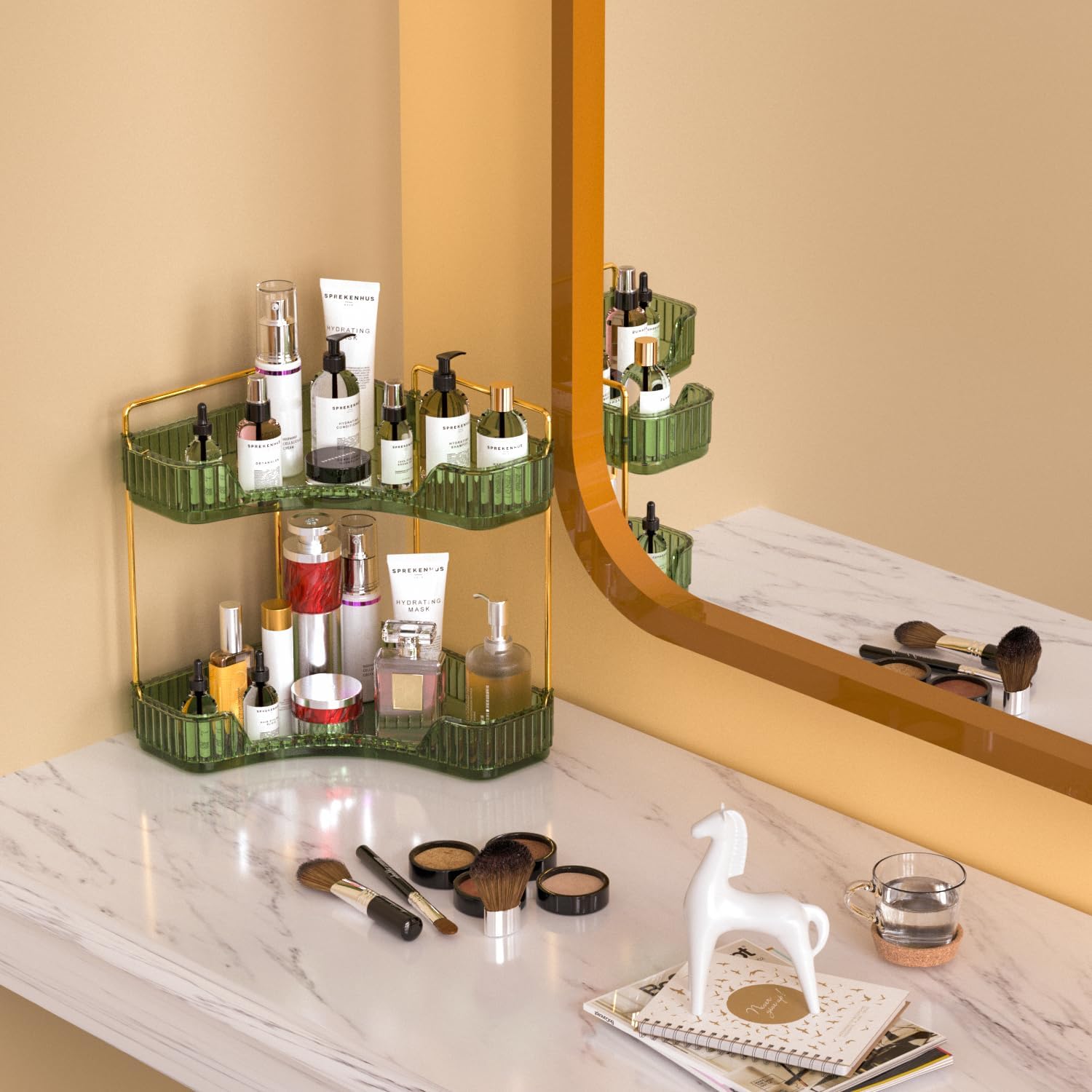 GTI 2-Tier Bathroom Organizer Multi-Functional Corner Organizer