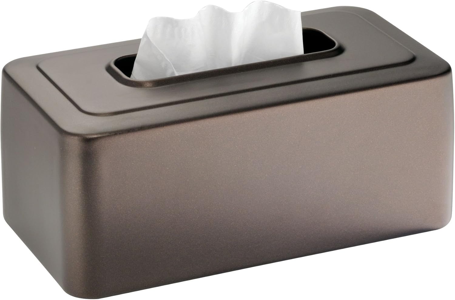 Tissue Box Cover for Bathroom Elegant Slide-On Design Bronze